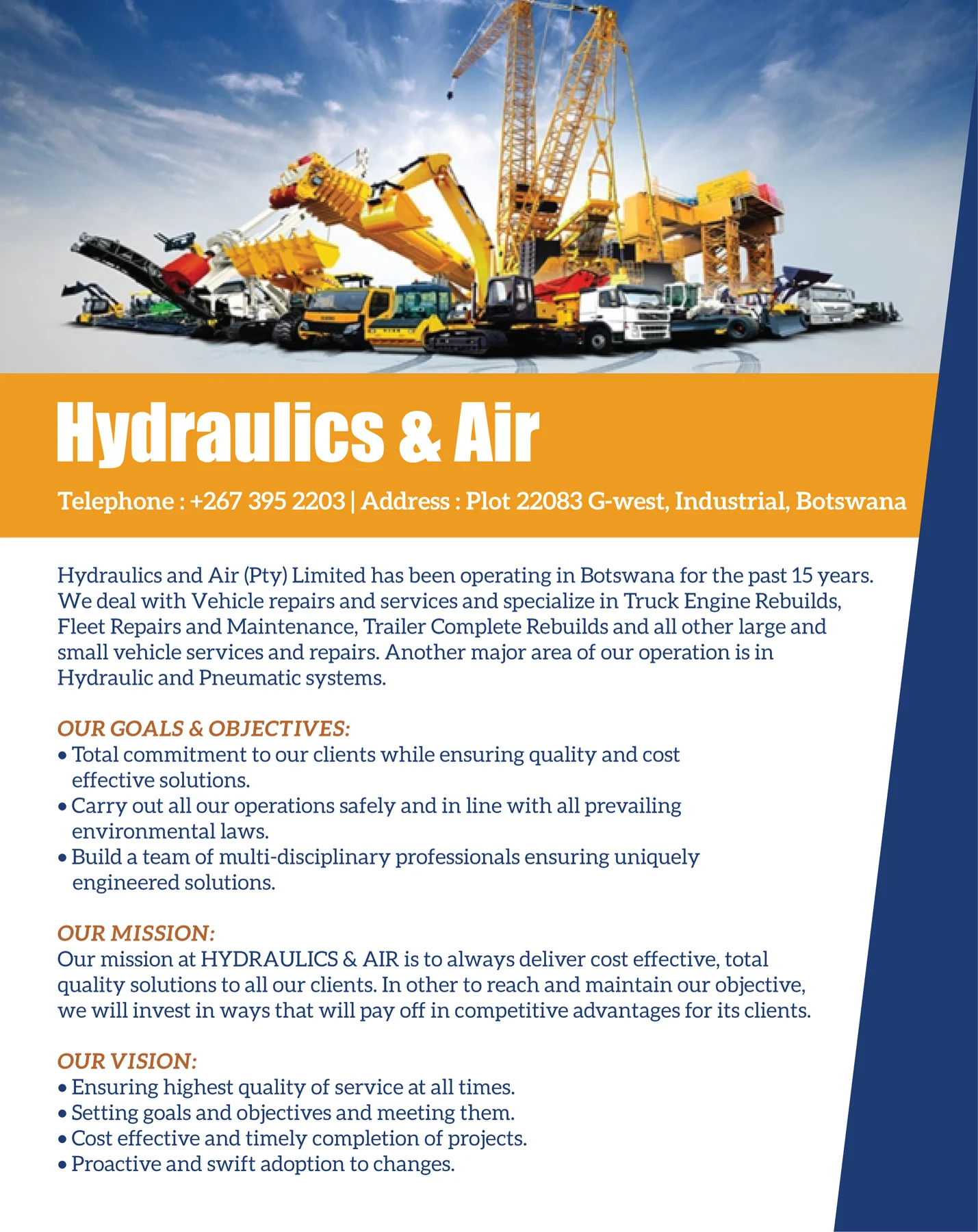 Hydraulics and Air (Pty) Ltd — view organisation